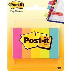 POST-IT PAGE MARKERS - FLUORESCENT COLORS