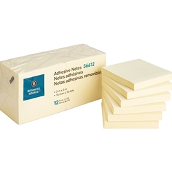 ADHESIVE NOTES - 3X3, YELLOW, 12 PACK