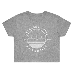 USCAPE GREY SHORT SLEEVE CROP TEE