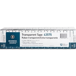 TRANSPARENT TAPE - 3/4x1000, 12 PACK