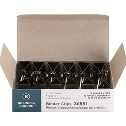 BINDER CLIPS - 1.25 INCH, BOX OF 12