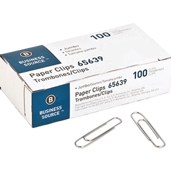 PAPER CLIPS - JUMBO, BOX OF 100