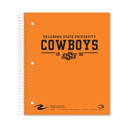 OSU COWBOYS - 3 SUBJECT SPIRAL NOTEBOOK