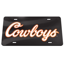 BLACK COWBOYS SCRIPT LICENSE PLATE