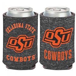 OKSTATE COWBOYS TEAM HEATHERED CAN COOLER
