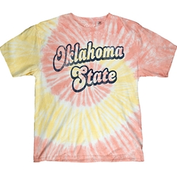 YELLOW/CORAL TIE DYED TEE