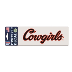 COWGIRLS SCRIPT 3X7 DECAL