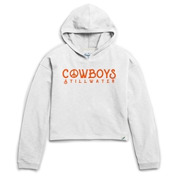 WHITE WASHED TERRY CROP HOOD TEE