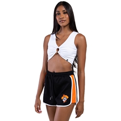 ORANGE BLACK RETRO SHORT