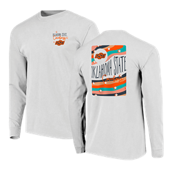 COMFORT COLORS WAVY STARS LONG SLEEVE TEE