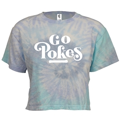 GO POKES TIE DYED SPIRAL CROPPED TEE