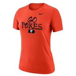 NIKE GO POKES ORANGE DRI FIT TEE