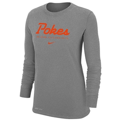 NIKE POKES GREY DRI FIT LONG SLEEVE TEE