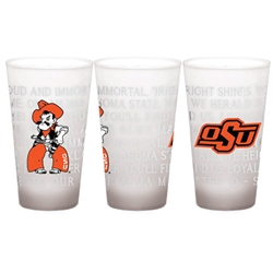 ALMA MATER 16 OZ. FROSTED PINT GLASS