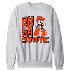 GREY SWEATSHIRT WITH STACKED PETE