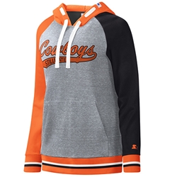 ORANGE, BLACK, & GREY COLORBLOCKED HOODIE