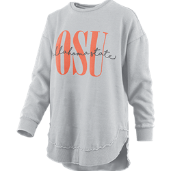 OSU GREY VINTAGE PONCHO FLEECE