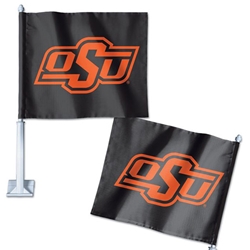 BLACK OKSTATE CAR FLAG