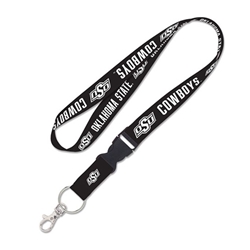 OKSTATE COWBOYS BLACKOUT LANYARD