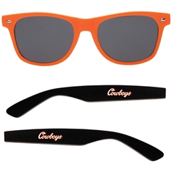 ORANGE/BLACK COWBOYS SCRIPT SUNGLASSES