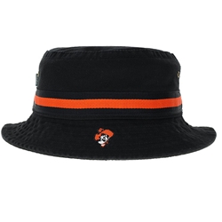 BLACK BUCKET HAT WITH PETE