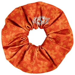 ORANGE ALL OVER FLORAL SCRUNCHIE