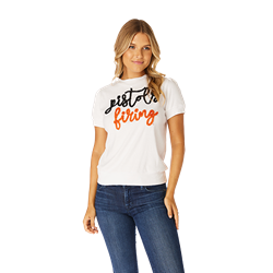 THE GLITTER SCRIPT SHORT SLEEVE TOP