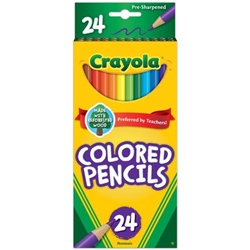 CRAYOLA LONG COLORED PENCIL 24CT