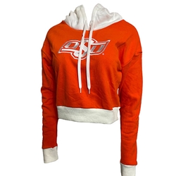 BRAND ORANGE/WHITE FRENCH TERRY HOODIE