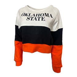 OKLAHOMA STATE W/B/O CROPPED LONG SLEEVE TOP