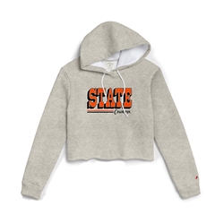 COWBOYS RAW EDGE CROP HOODIE