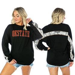 SEQUIN SWEEP LS TOP OKSTATE