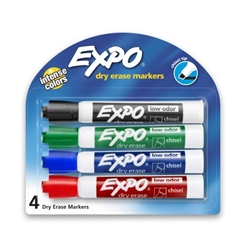 EXPO DRY ERASE MARKERS MULIT COLORED 4CT
