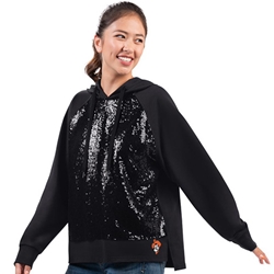 ALLOVER SEQUIN FRONT HOODIE