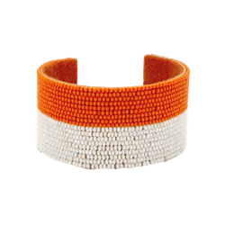 FAN GLAM BEADED CUFF BRACELET