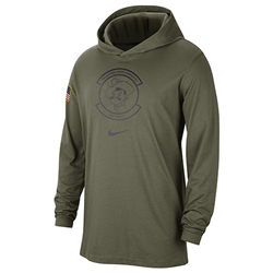 NIKE DRI-FIT HOODED TOP MILITARY