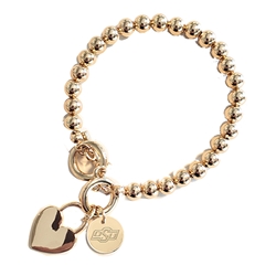 GOLD BRAND HEART BRACELET