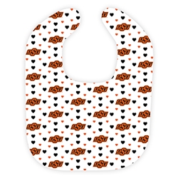 OSU HEART PRINT BIB