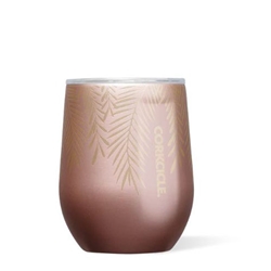 CORKCICLE FROSTED PINES ROSE GOLD STEMLESS 12OZ