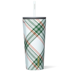 CORKCICLE PEPPERMINT PLAID COLD CUP 24OZ