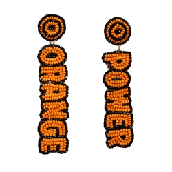 FAN GLAM ORANGE POWER EARRINGS