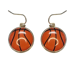 FAN GLAM BASKETBALL DANGLE EARRINGS