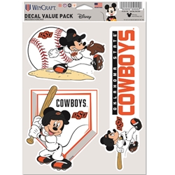 OKSTATE BASEBALL MICKEY FAN DECAL PACK