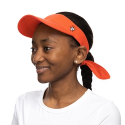 ORANGE TIE BACK VISOR