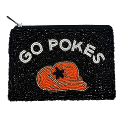 FAN GLAM GO POKES BEADED COIN BAG