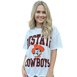 METALLIC OKSTATE BOXY TEE