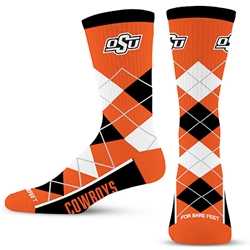 ORANGE ARGYLE FYRE SOCKS