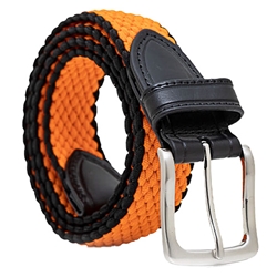ORANGE W/ BLACK WOVEN BELT