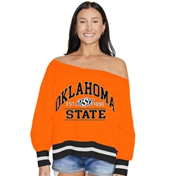 OKSTATE OFF THE SHOULDER SWEATSHIRT