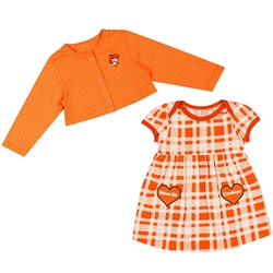 INFANT MARCELINE PLAID DRESS/CARDIGAN SET